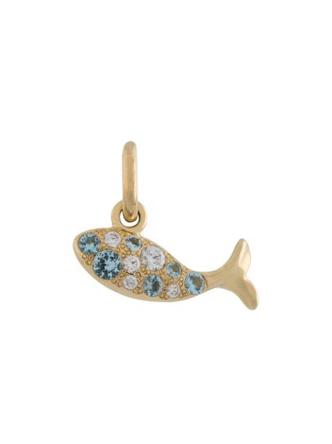 Dodo - 18kt yellow gold diamond Fish charm