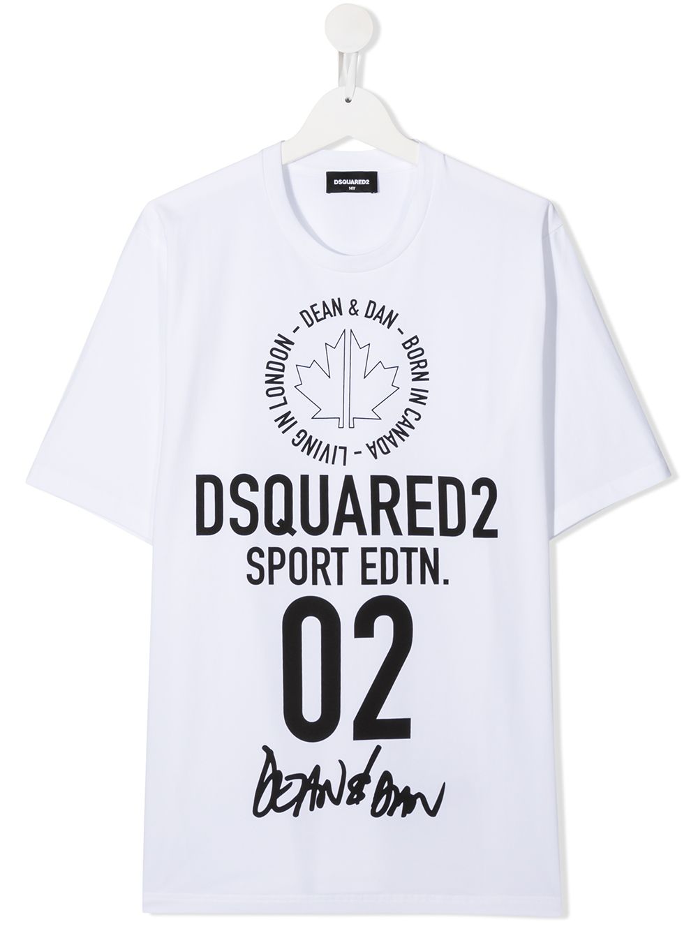 фото Dsquared2 kids футболка с круглым вырезом и логотипом