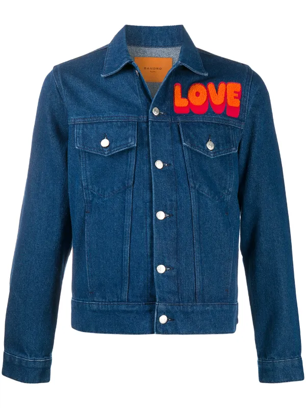 sandro denim jacket mens