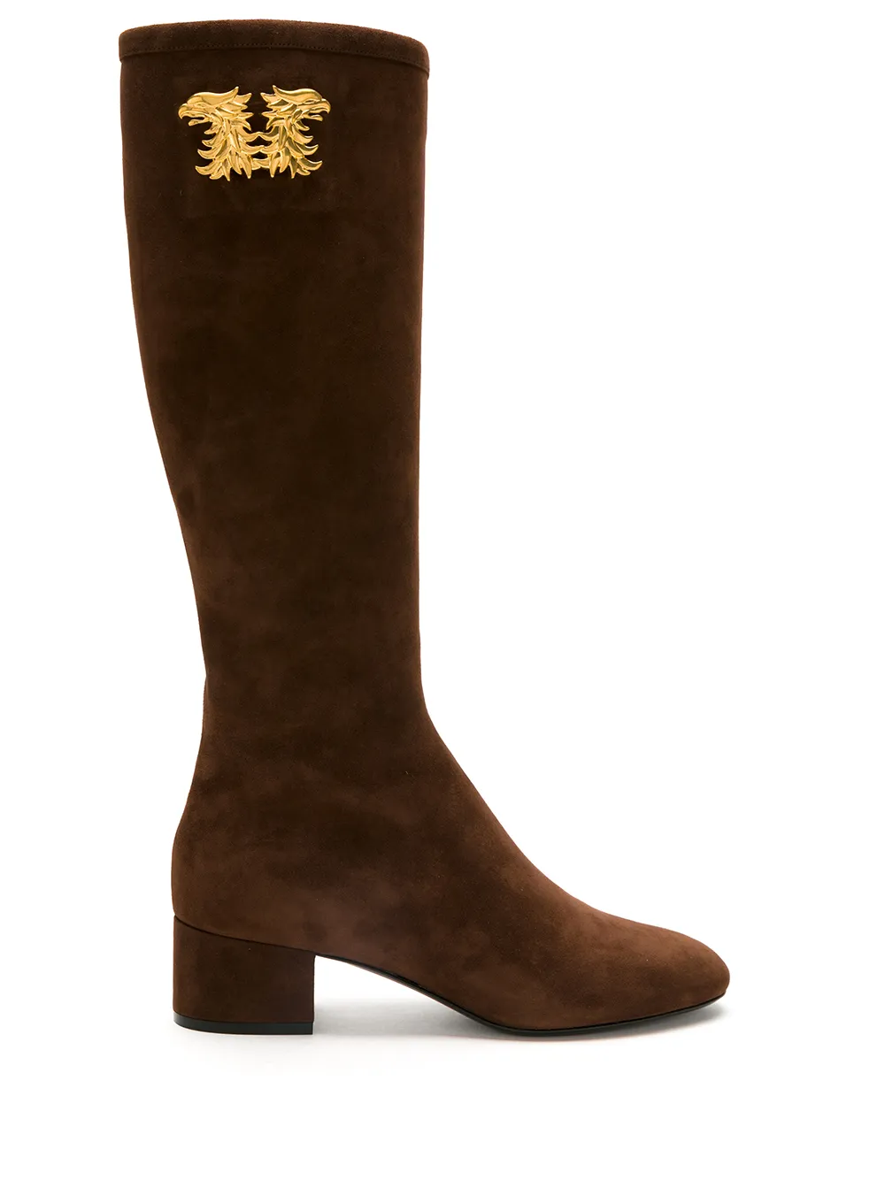 Valentino Garavani Grifoni 45mm suede boots Brown