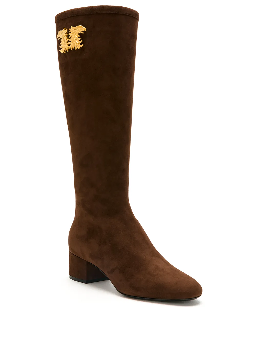Valentino Garavani Grifoni 45mm suede boots Brown
