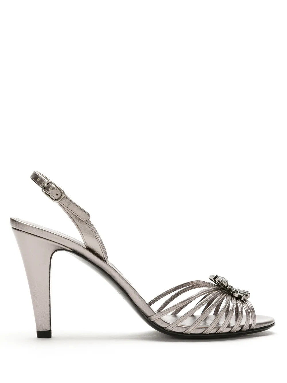 Valentino Garavani Sandalen mit Kristallen - Metallic
