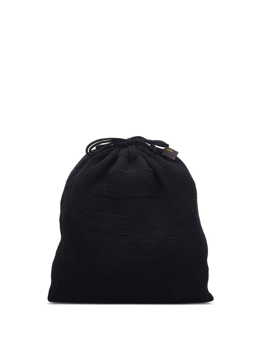 фото Fendi pre-owned cashmere knitted drawstring bag