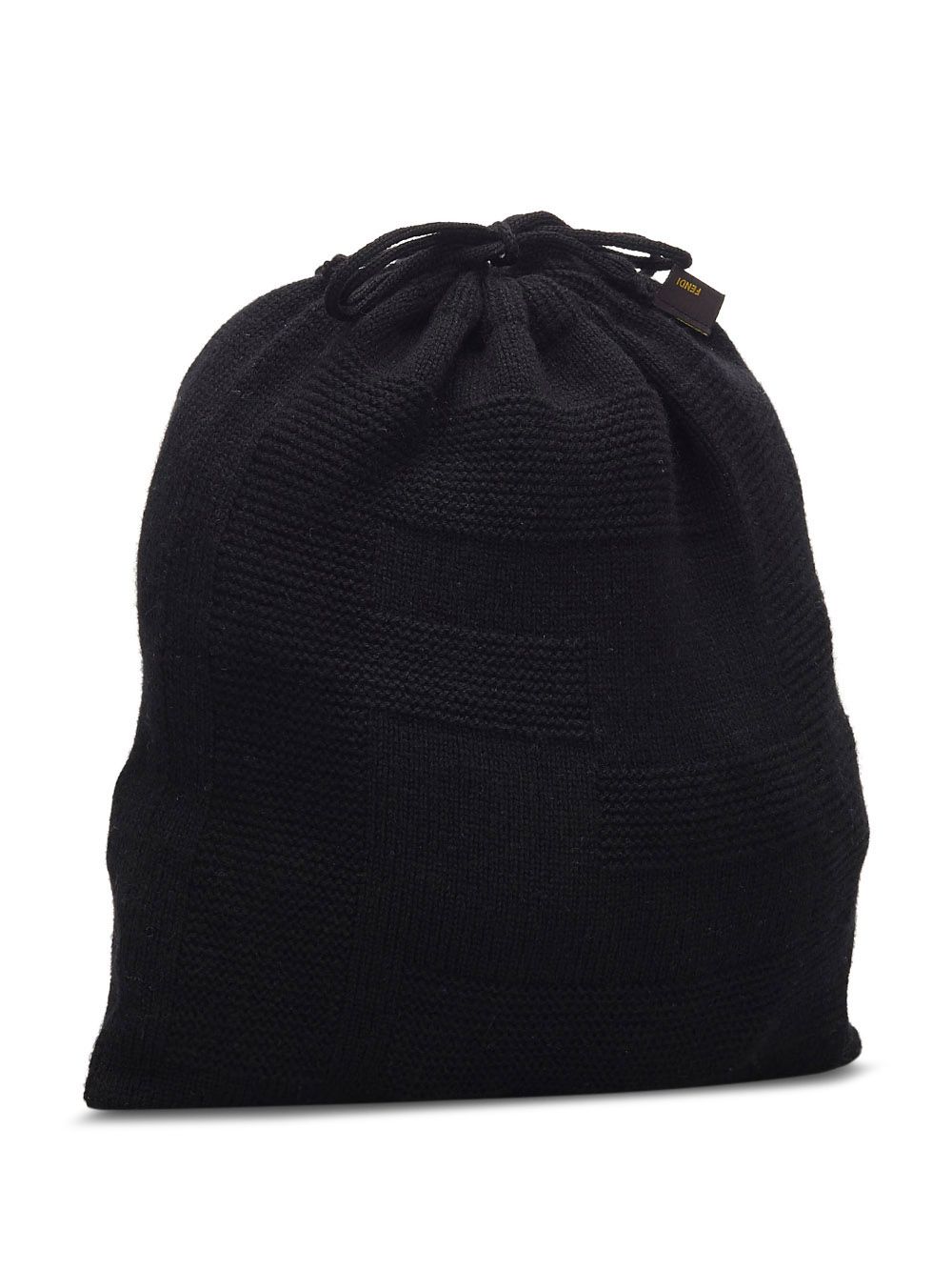 фото Fendi pre-owned cashmere knitted drawstring bag