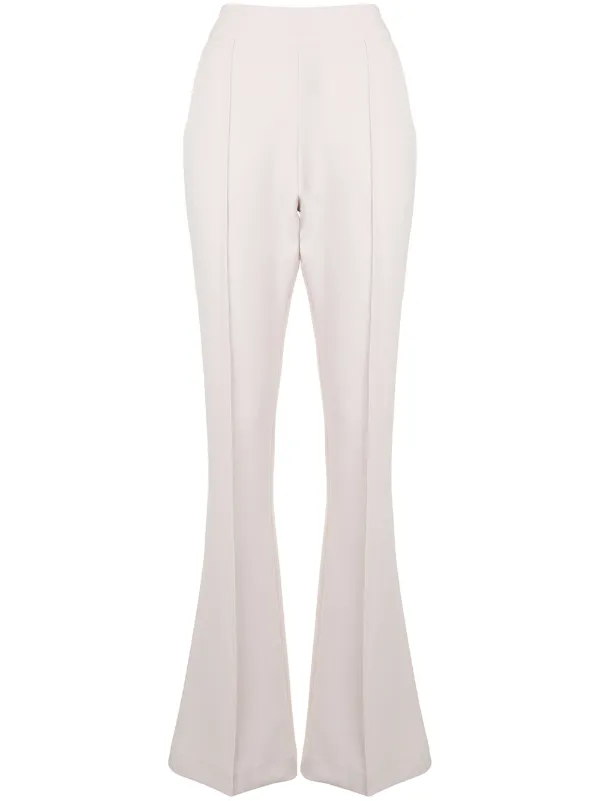 black skinny flare trousers