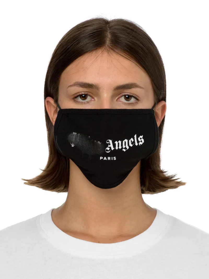 PARIS SPRAYED MASK in black Palm Angels® Official