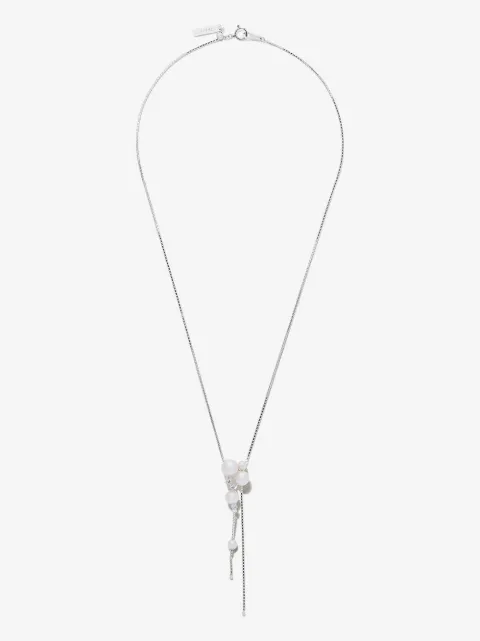 TASAKI collar en oro blanco de 18kt con diamantes y perlas de Akoya