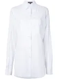 Ann Demeulemeester longline tuxedo shirt - White