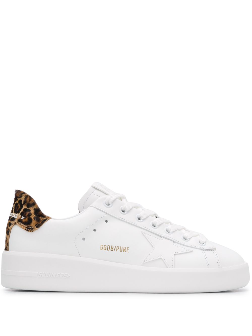 Golden Goose Purestar Genuine Calf Hair Trim Sneaker In White/ Brown ...