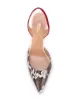 Aquazzura So Nude 55mm snake-print pumps