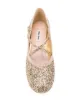 Miu Miu glitter ballerina shoes
