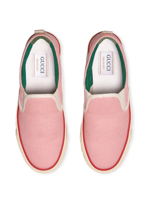 gucci slip ons pink