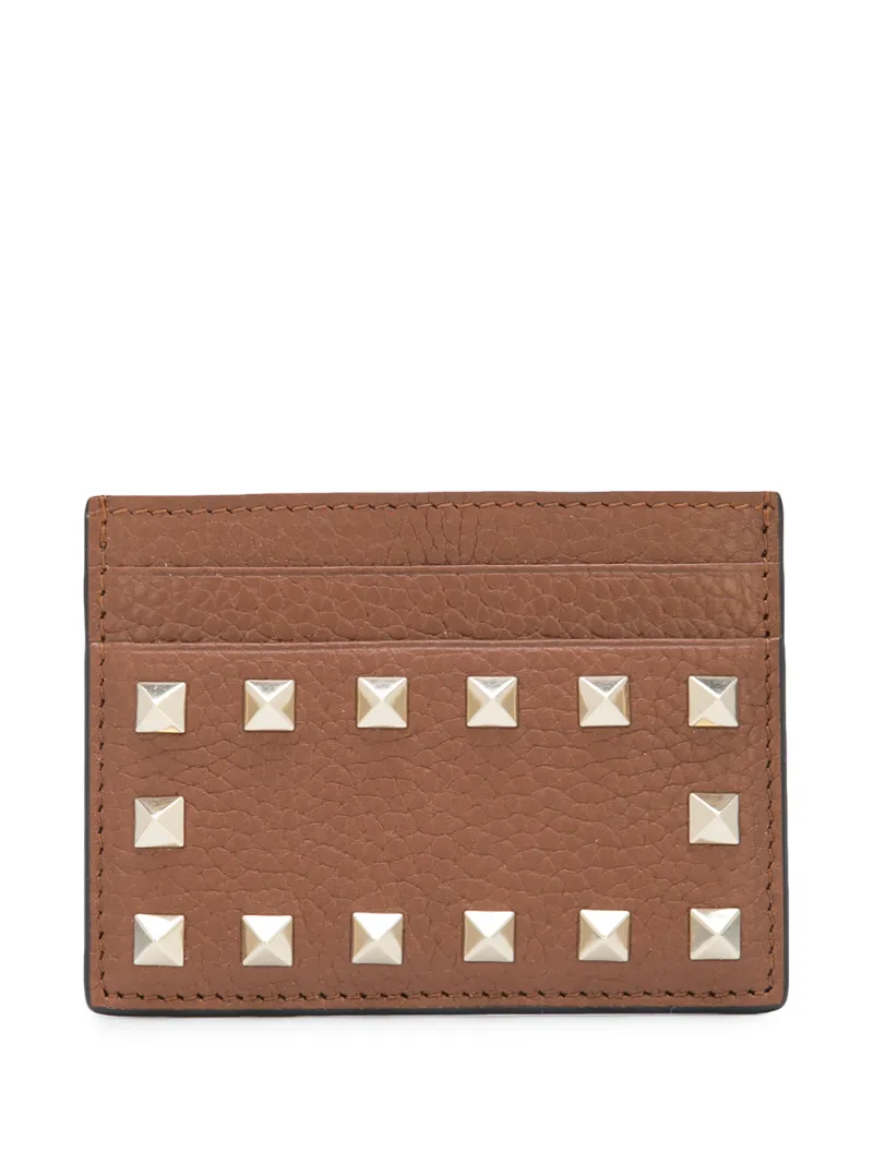 Click to view more detailed imagery on our partner's website Valentino Garavani Stud Detail Cardholder In Brown