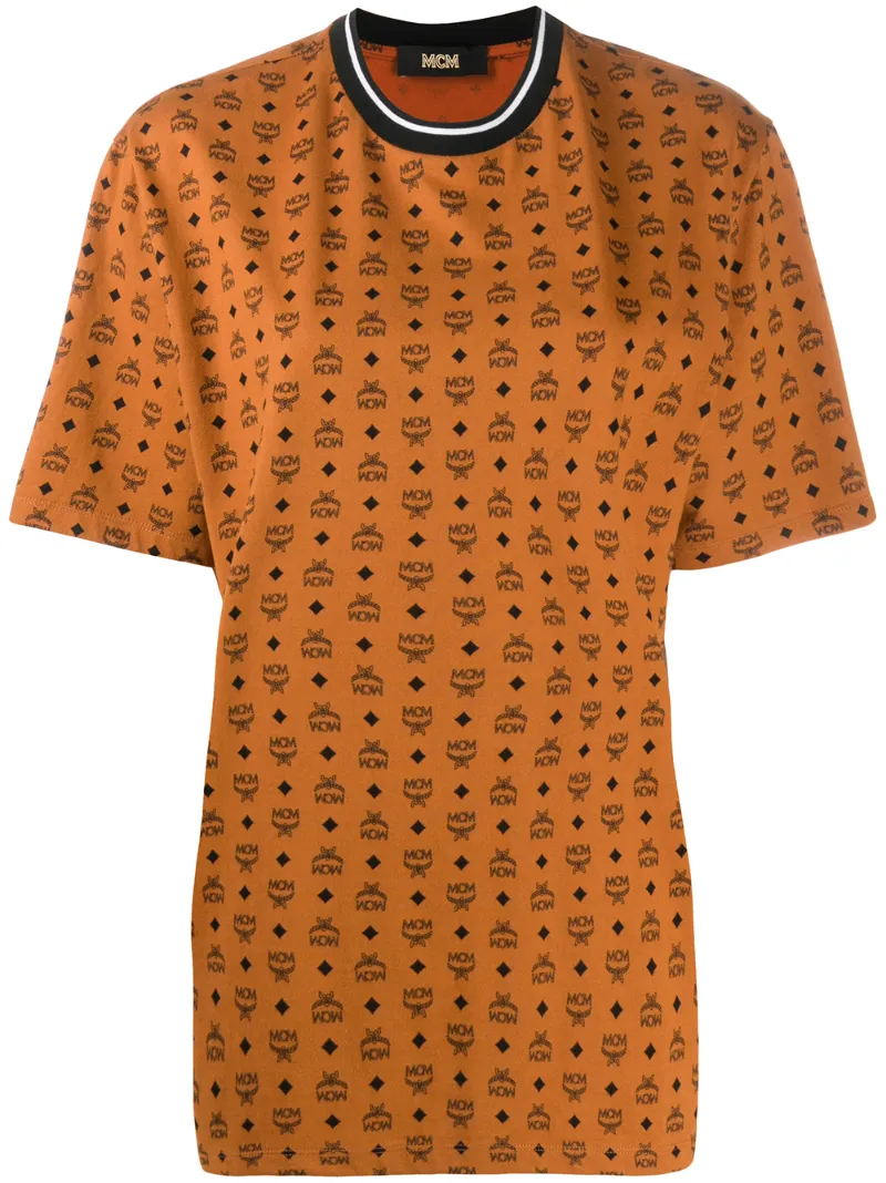 Mcm All-over Logo Print T-shirt In 