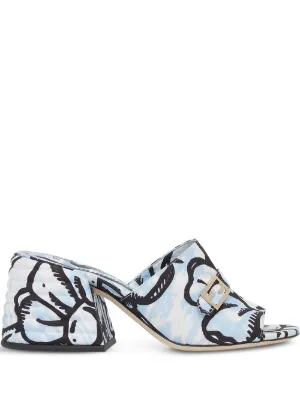 printed mules