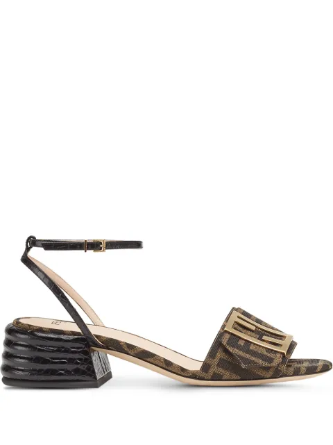 fendi print heels