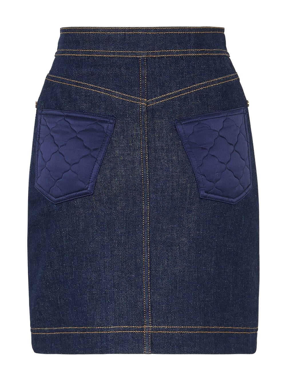 фото Fendi джинсовая юбка со стегаными вставками