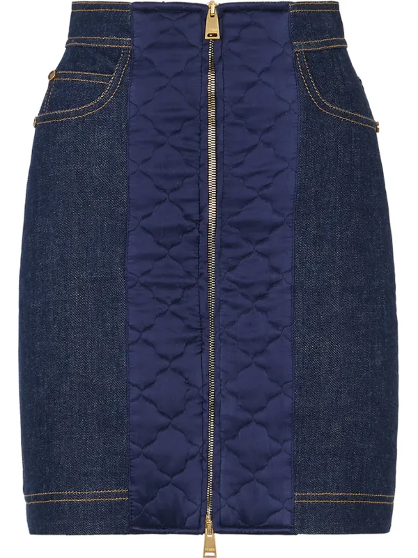 fendi denim skirt