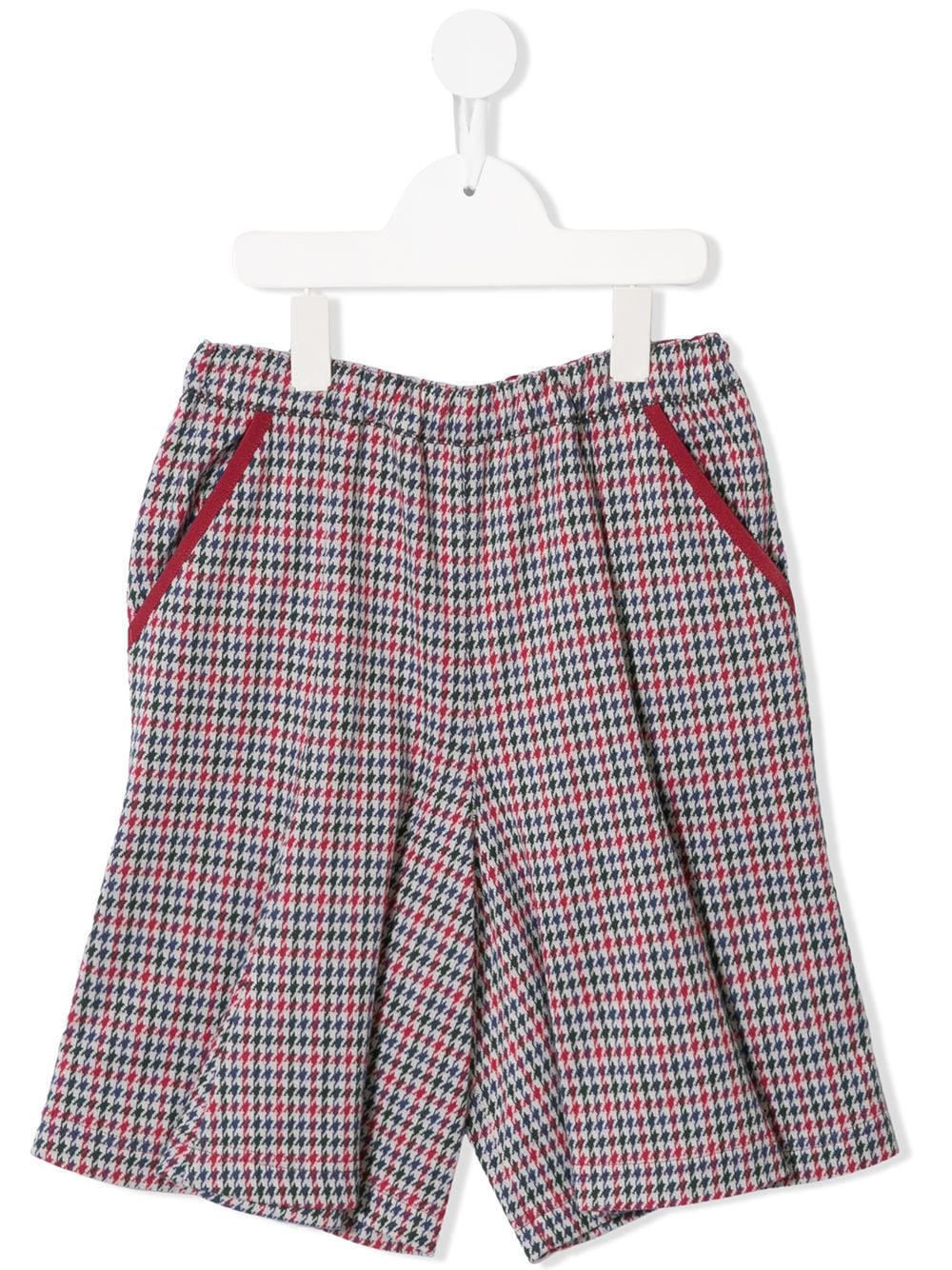 

Familiar houndstooth print shorts - Red