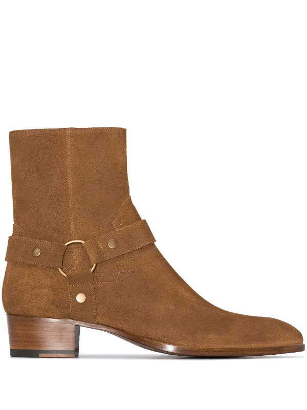 Saint Laurent Wyatt Suede Boots Farfetch