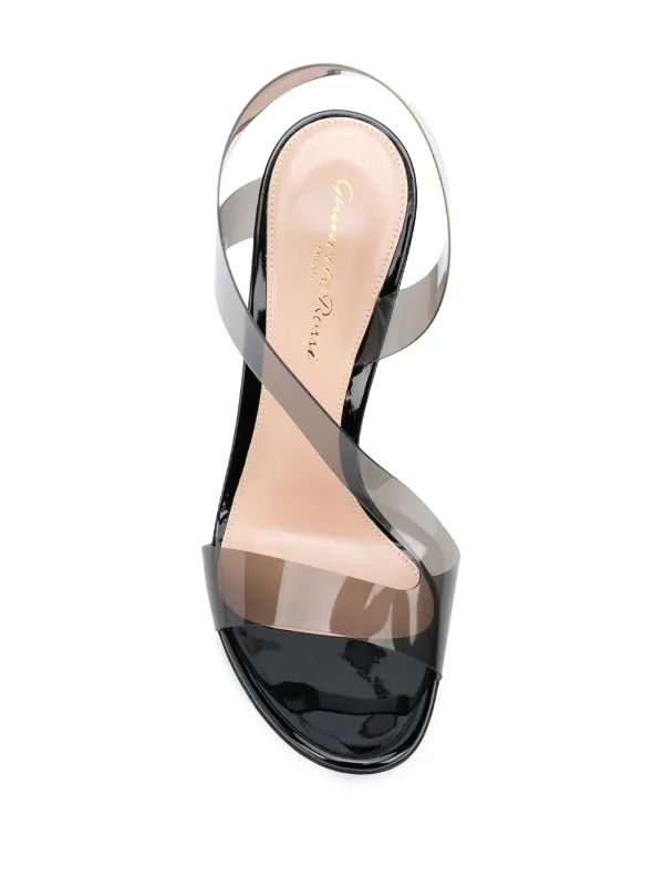 Gianvito Rossi Sandales a Bride Transparente Noir FARFETCH TN