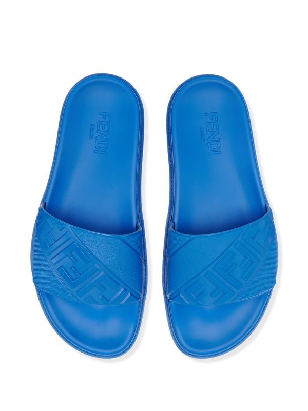 fendi blue slides
