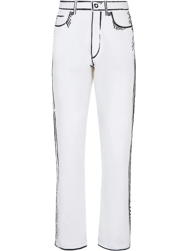 fendi white jeans