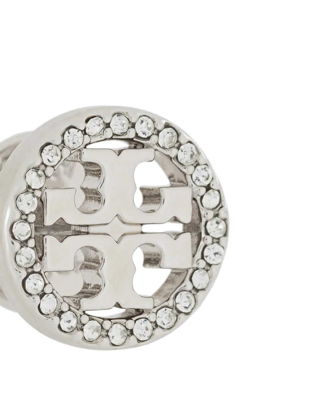 Tory Burch Pendientes Icon En Pavé - Plateado 