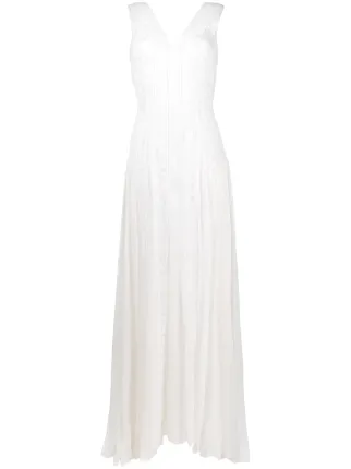 white floor length gown