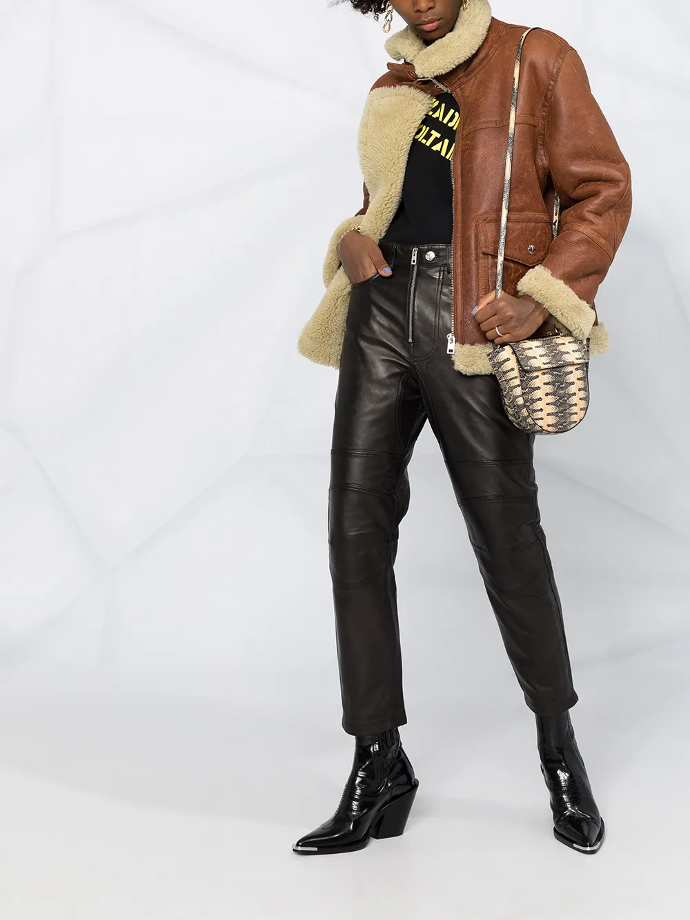 Image 2 of Zadig&Voltaire long-sleeve shearling coat