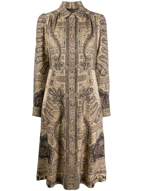 paisley shirt dress