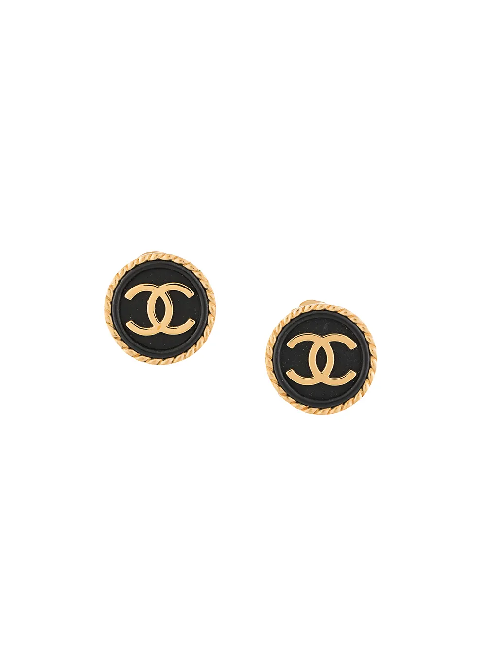 фото Chanel pre-owned серьги 1997-го года с логотипом cc