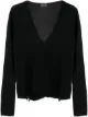Image 1 of Saint Laurent V-neck distressed-effect jumper