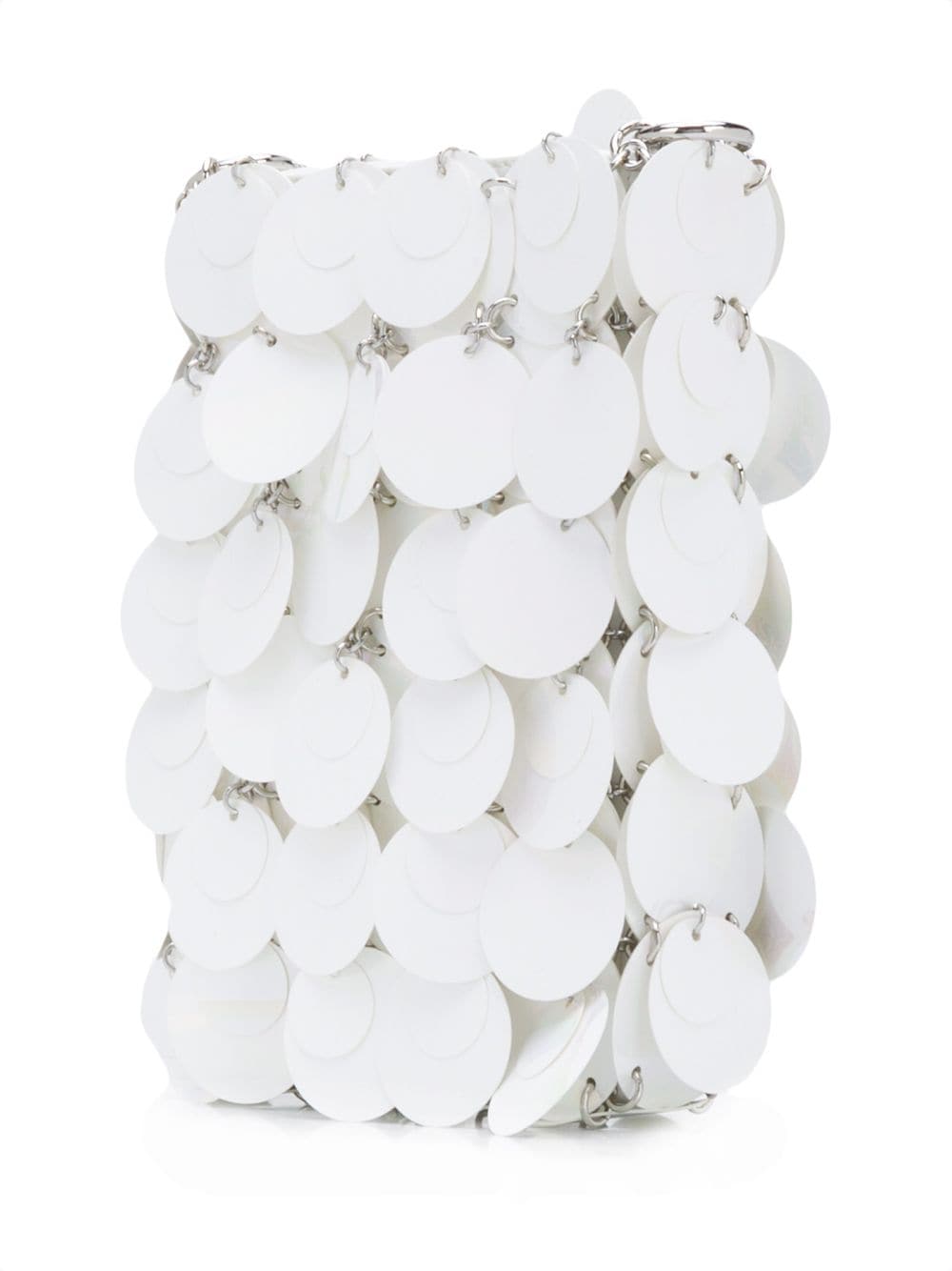 Shop Rabanne Paillette-embellished Shoulder Bag In White