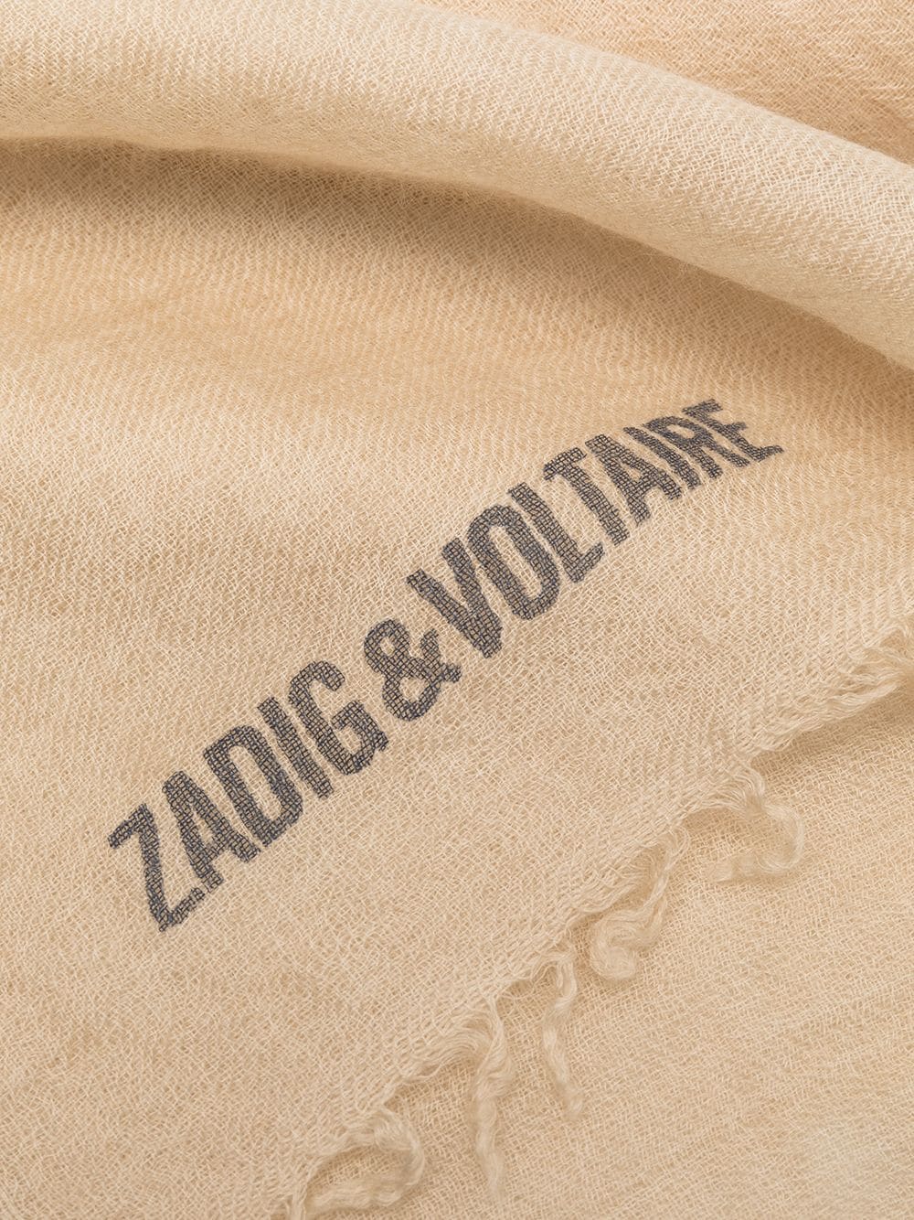 фото Zadig&voltaire шарф с бахромой и логотипом