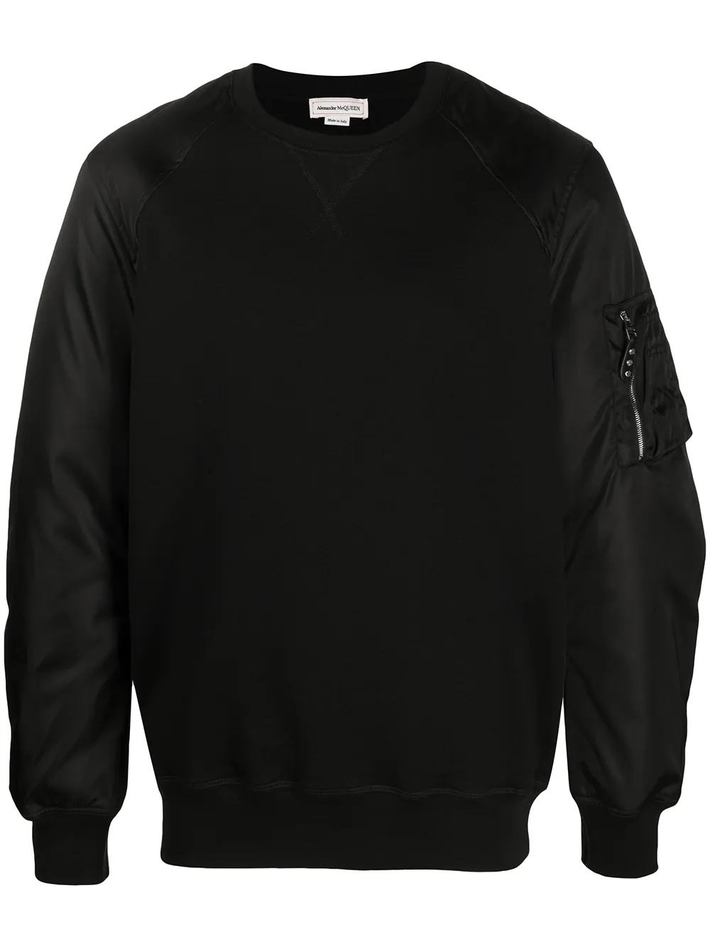 

Alexander McQueen sudadera con bolsillo de cierre - Negro