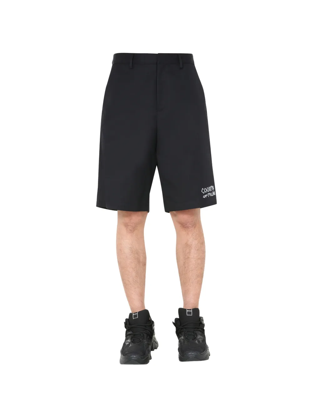 COUNTY OF MILAN logo-detail shorts - Nero