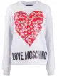 Image 1 of Love Moschino logo heart print sweatshirt