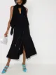 Image 2 of Fendi pussy-bow sleeveless midi dress