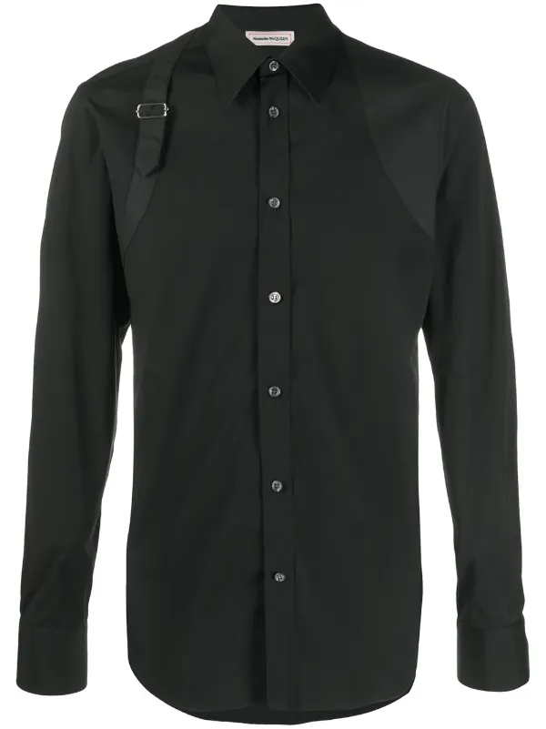 alexander mcqueen buckle shirt