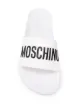 Moschino logo embossed slides