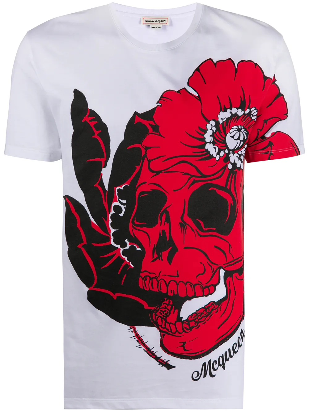 Red and white alexander mcqueen shirt Clearance