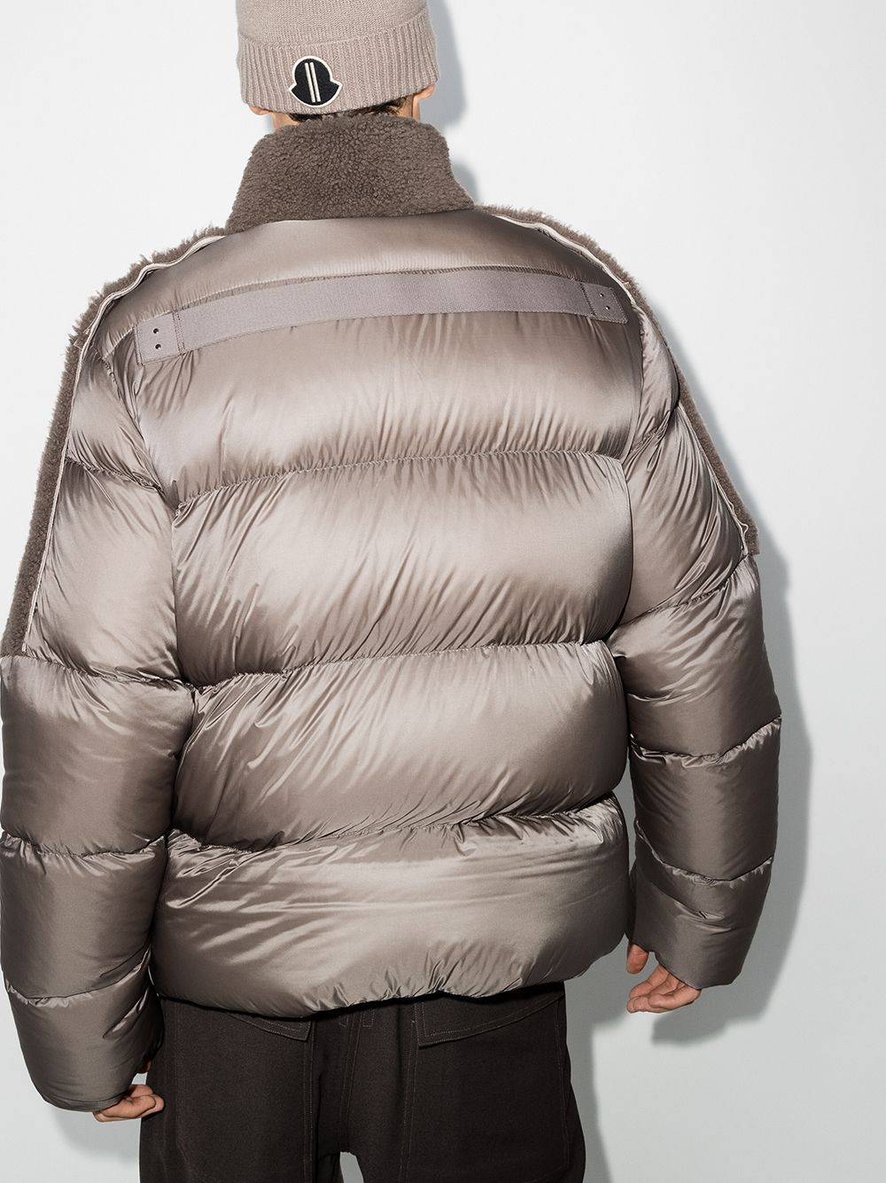 фото Moncler + rick owens флисовый пуховик coyote