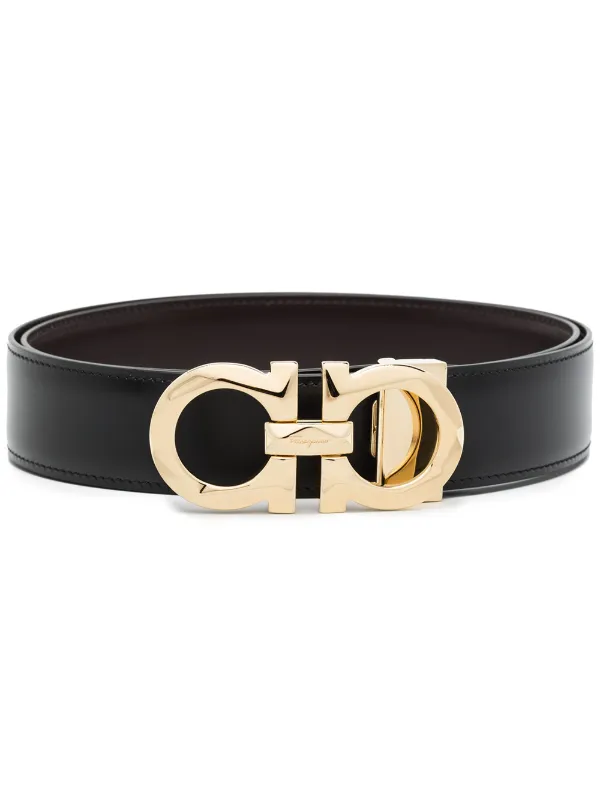 white and gold ferragamo belt