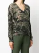 Zadig&Voltaire leopard-print V-neck pullover