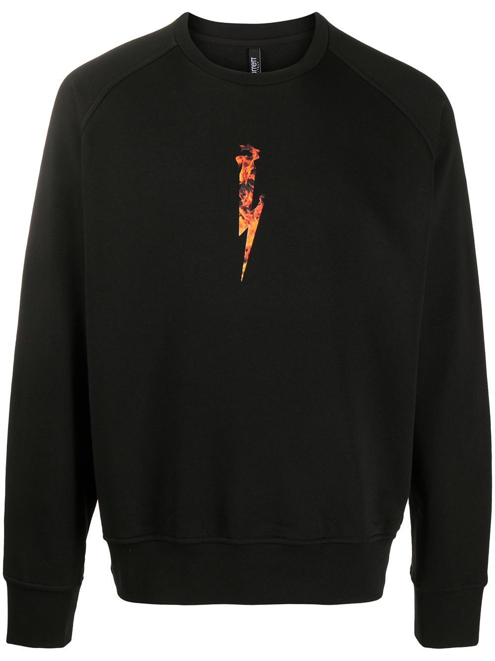 flames logo print sweatshirt
