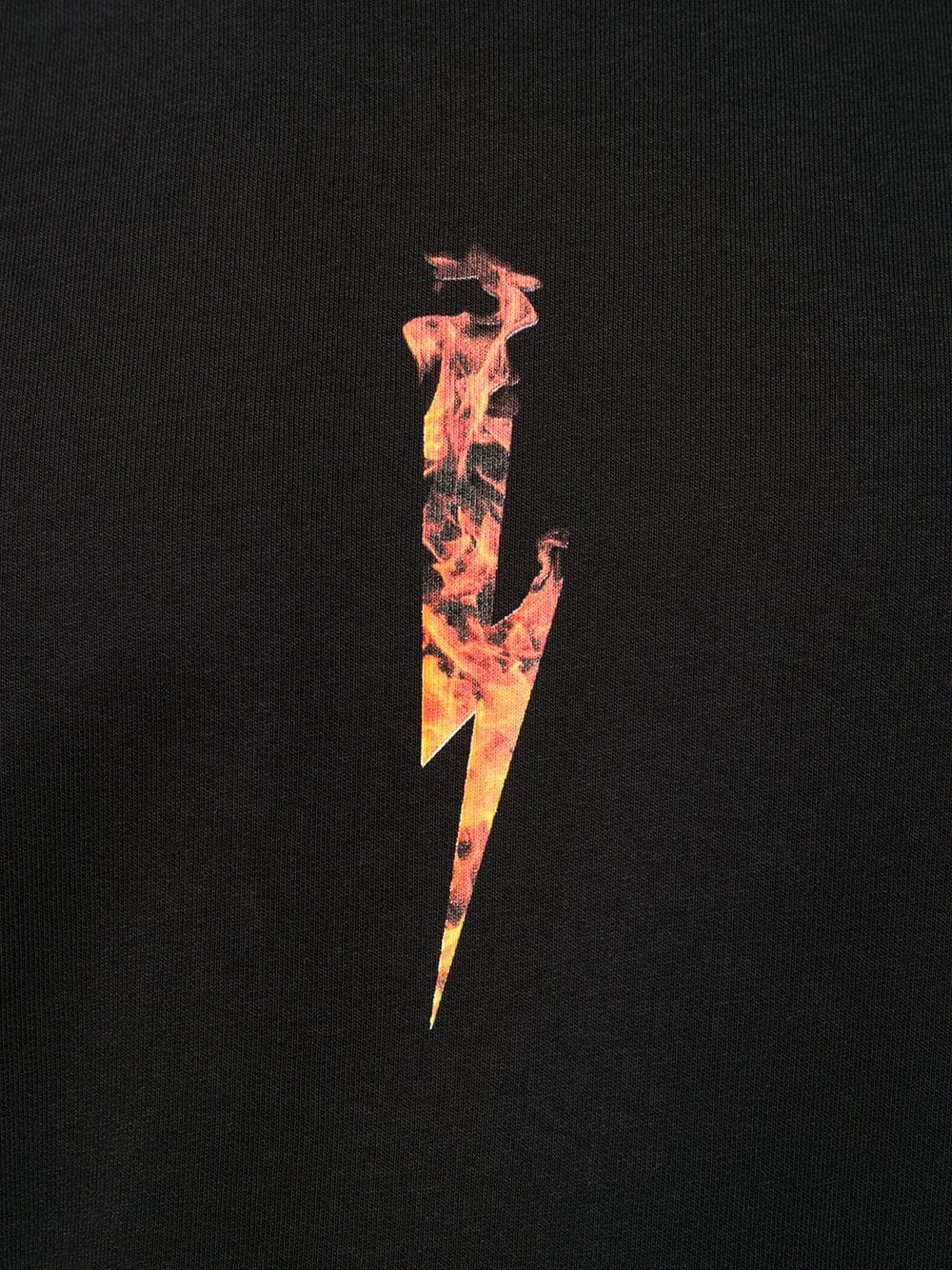 Shop Neil Barrett Flames Logo Print Sweatshirt In Black