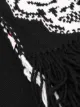 Alexander McQueen skull knit frayed edge scarf