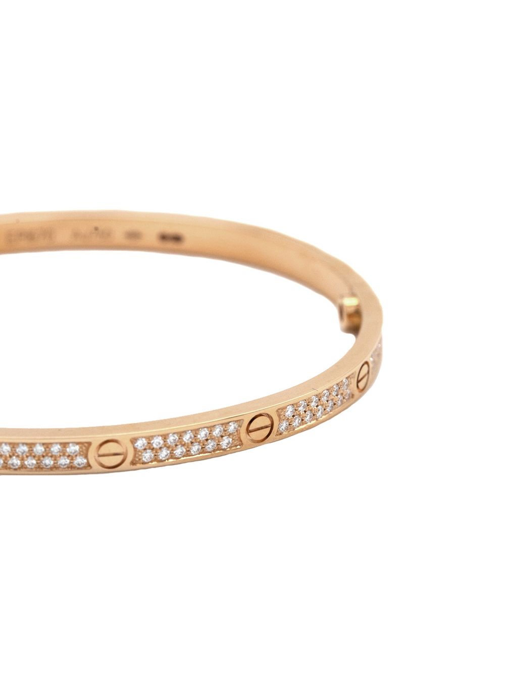 Cartier pre-owned 18kt Rose Gold Love Diamond Bangle Bracelet - Farfetch
