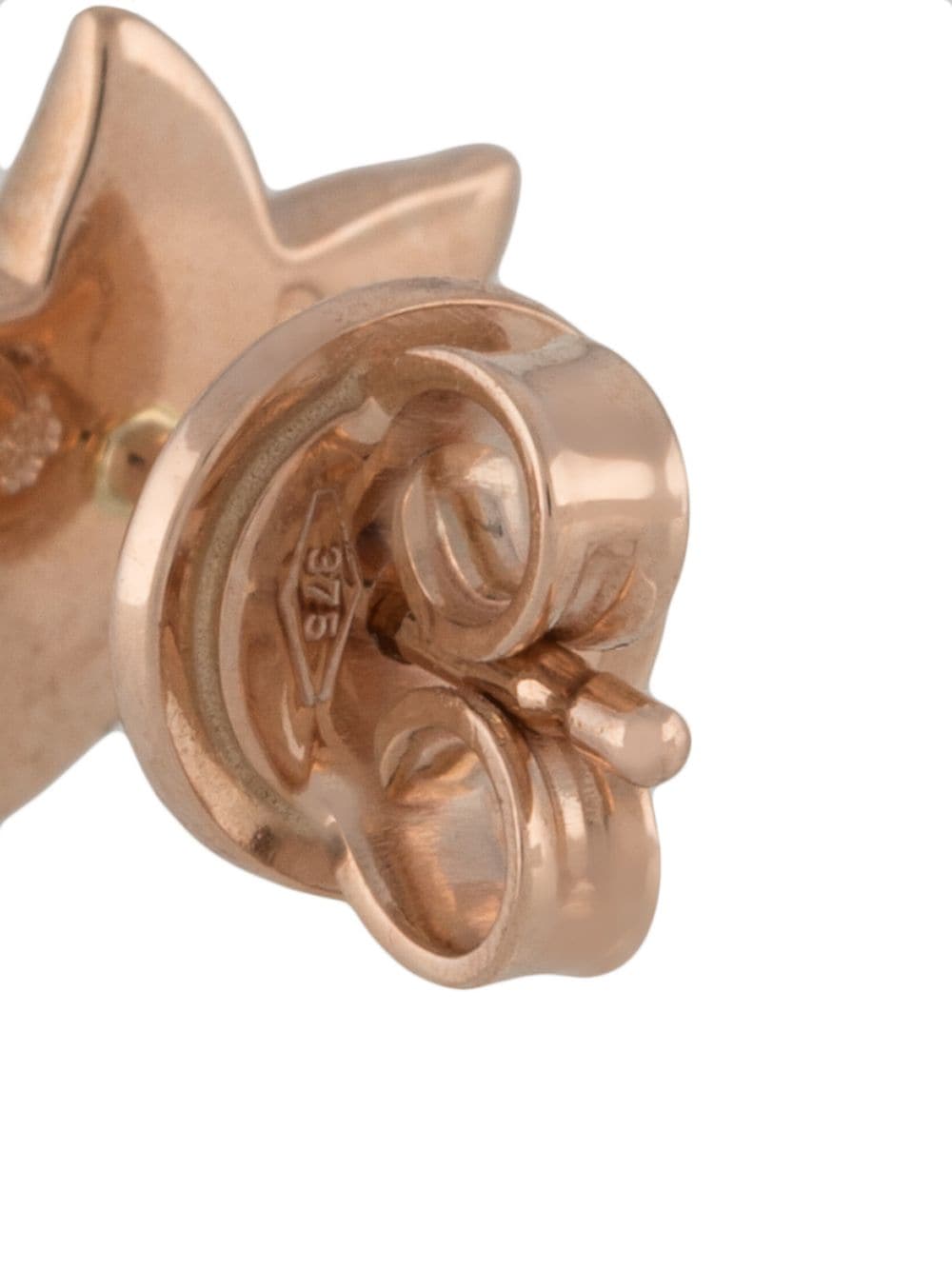 Shop Dodo 9kt Rose Gold Diamond Star Single Stud Earring In Black